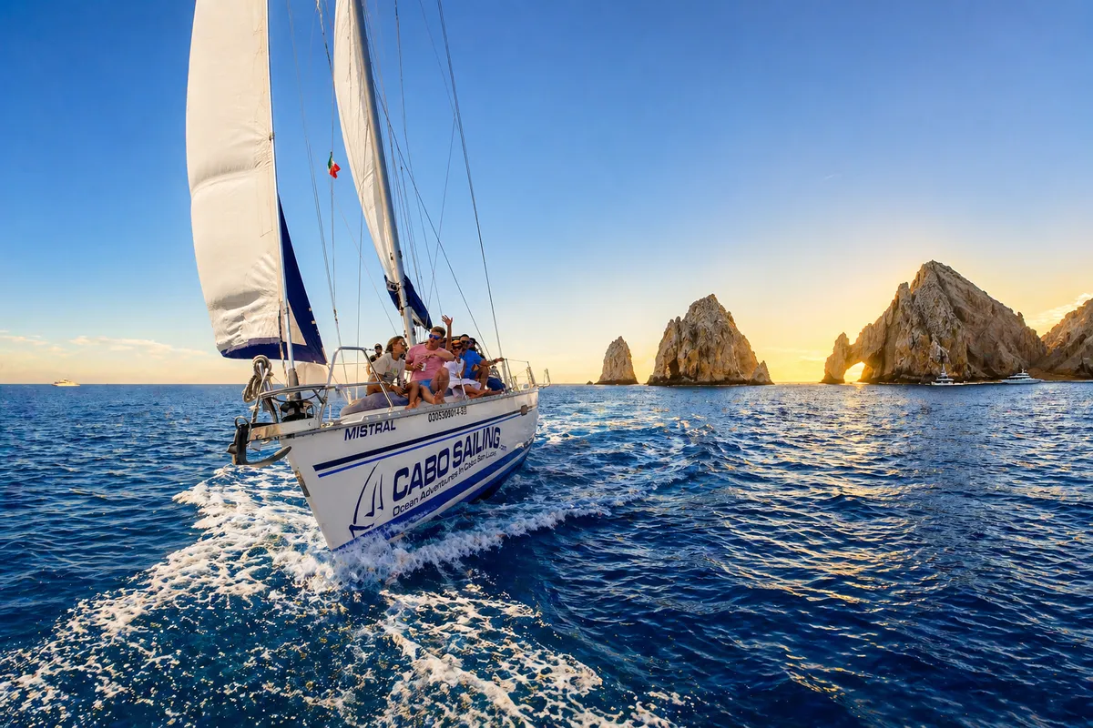 Group sunset sailing cruise in Cabo San Lucas